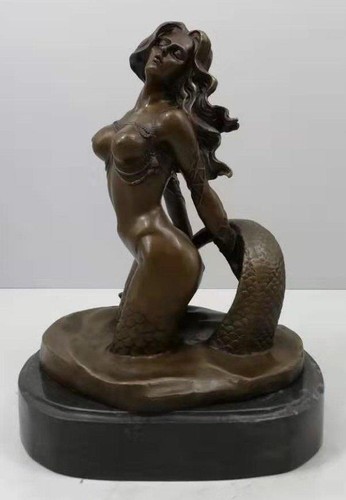 Scultura sirena bronzo - di,