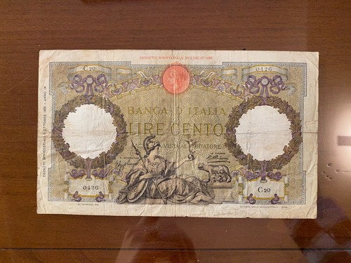 Banconota lire 100 roma - lire,