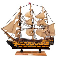 Wooden HMS Victory detailed
