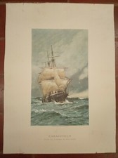 🔵LITOGRAFIA NAVE DA GUERRA