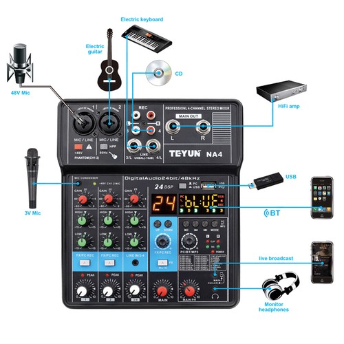 Mixer audio professionale - , 4