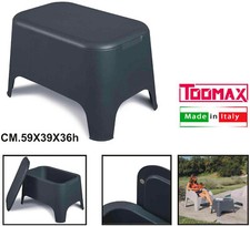 TOOMAX Tavolino da Giardino esterno Piano rimovibile Antracite PM018333 Petra