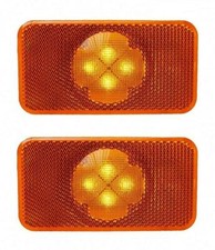 2x Arancione LED Laterali Luce Ambra Lampada per Volvo Fh Fm Fl Trucks 4 LED