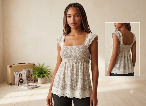 Top hollister donna babydoll - s,