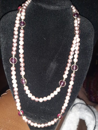 Collana vintage finta perla