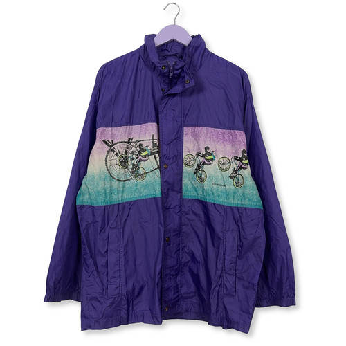 Giacca vento vintage viola - giacca,