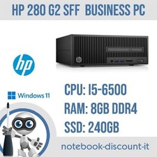 Hp 280 G2 SFF Business PC Cpu i5-6500  Ram 8gb DDR4  SSD 240gb  Win11 Pro