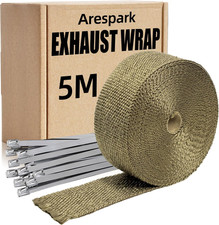 Benda Termica Moto, Nastro Termico Isolante, 5M D'Oro Bende Termiche Moto Fatto 