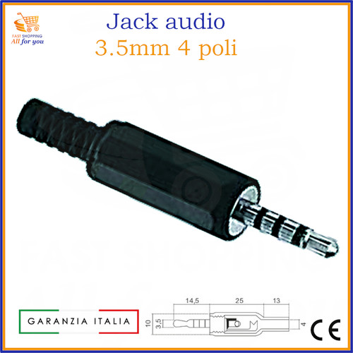 Jack poli 5mm saldare - jack,