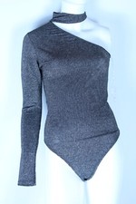 MAGLIA MAGLIETTA MONOSPALLA DONNA ARGENTO TG SIZE S