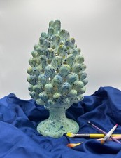 Lume A Forma Di Pigna Siciliana in Ceramica Di Caltagirone