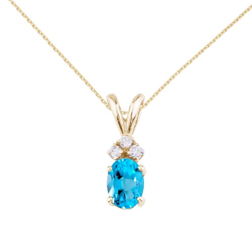 Topazio blu ovale oro - topazio,
