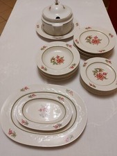 Servizio ×6 Piatti Porcellana Vintage Scherzer Bavaria Germany Decorato A Mano 