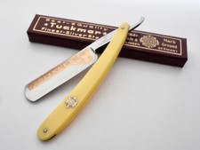 Rasoio TUCKMAR 6/8" Vintage Straight Razor #555 Yellow Solingen, GUARDA!