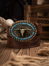 Ceinture En Cuir PU Western