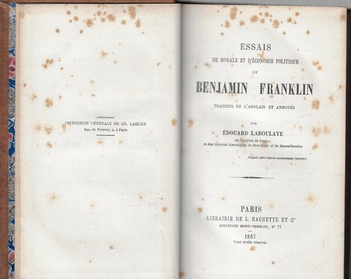 Franklin benjam essais - franklin, de