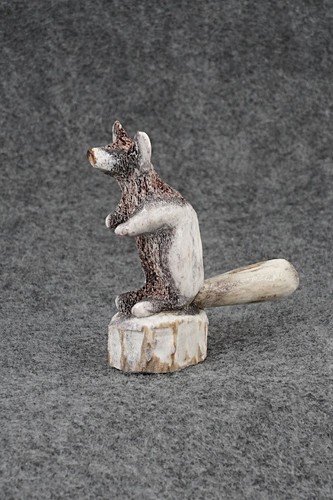 Raccoon zuni scultura - fetish,