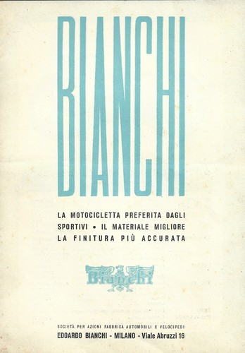 Bianchi motoleggera bianchina - bianchi,