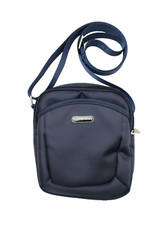 COVERI WORLD borsa a tracollo uomo con 3 tasche con zip 18x20cm blu scuro usato