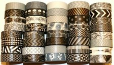 Nastro Washi Nero Bianco 10m