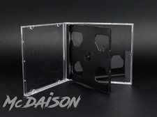 10 pz custodia 2 CD doppia Jewelcase + tray nero 10 mm slim sottile CD musicali