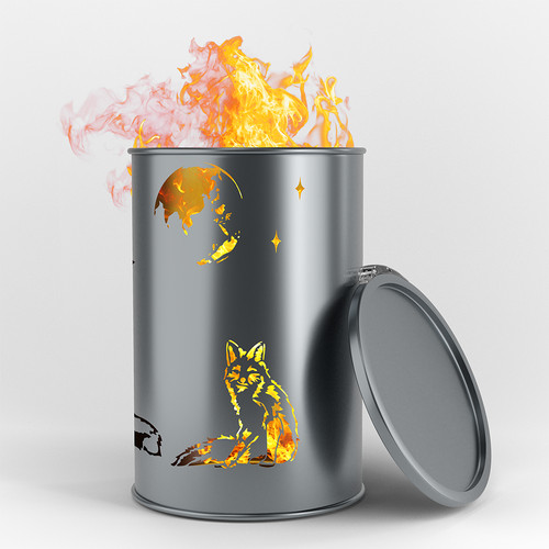 Bidone fuoco notte della - fuoco,