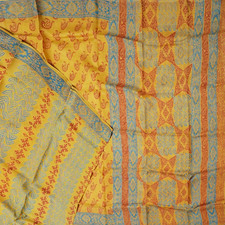 Sari Vintage Senape 100% Sete