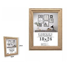 CORNICE PER FOTO PORTA FOTOGRAFIE QUADRI TELE 18X24CM MODELLO LEGNO CHIARO 71625
