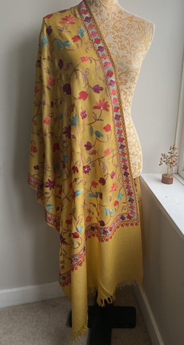Scialle giallo pashmina - scialle,