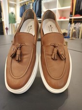 NUOVE SENZA SCATOLA KITON SCARPE UOMO MOCASSINI IN PELLE TAGLIA 8 UK 9 US 42 EU (S2.19)