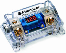 Ph 4/490 Portafusibile Con Voltmetro. Fusibile ANL (Maxi Lama) Cavo In/Out 50 Mm