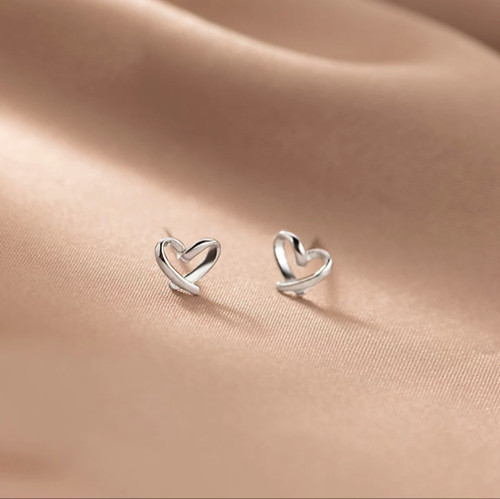 Orecchini cuore argento