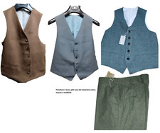 Gilet Panciotto Tessuto Wool Man Vest Lana Classico pret-a-porter Made in Italy