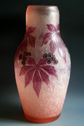 Antico vaso vetro acidato - vetro,