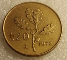 MONETA RAMO DI QUERCIA 20 LIRE
