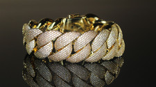 Bracciale xxl 14k timbrato - bracciale,