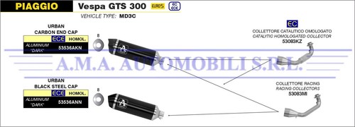 Arrow 53083mi 53536akn scarico - arrow, 53083mi+53536akn
