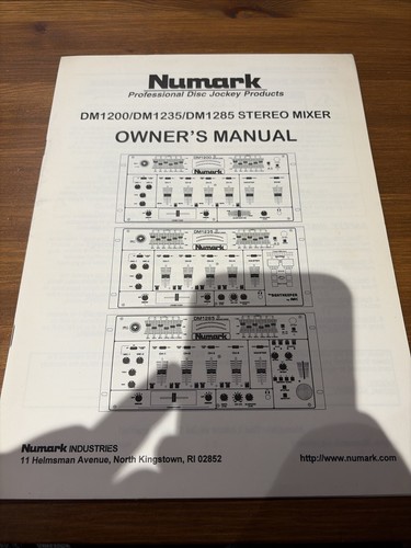 Numark dm1200 dm1235 dm1285 - numark,