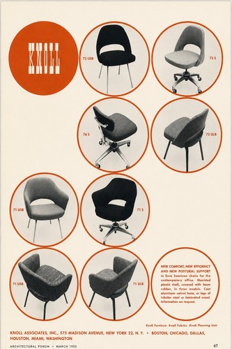 Poster vintage 1953 knoll - vintage,