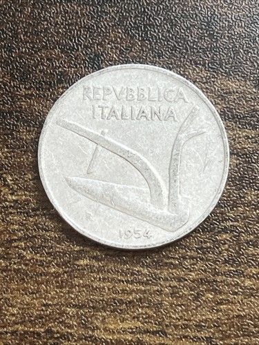 1954 italy ten lire plough - 1954,