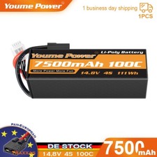 Batteria 14,8 V 4S 7500 mAh Lipo custodia rigida TRX per elicottero RC auto camion auto camion