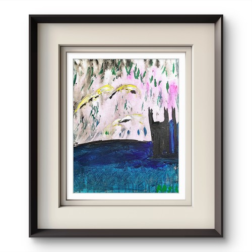 Pellicani tramonto 11x14 - tramonto,