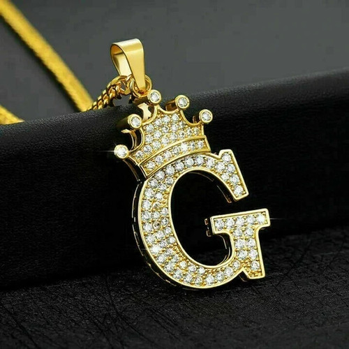 Ciondolo lettera corona - lettera, "g"