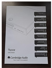 TOPAZ Cambridge Audio Manuale