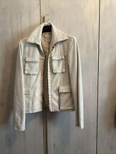 Completo Donna Giacca e Gonna In Vera Pelle Bianca