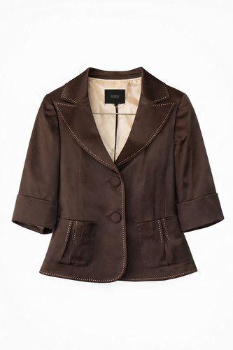 Giacca blazer raso - , marrone