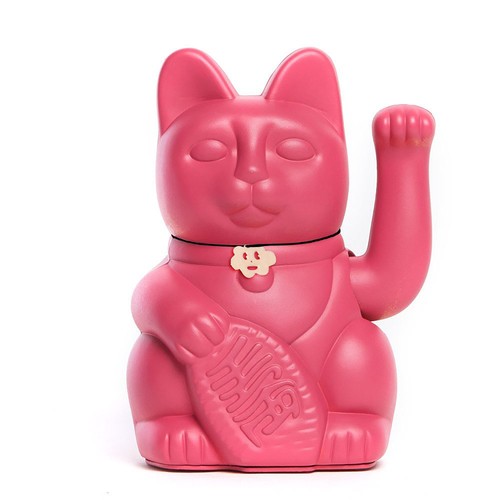 Gatto portafortuna magenta