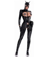 COSTUME SADOMASO Intimo SEXY COSPLAY CATWOMAN FETISH DONNA seno scoperto Sesso
