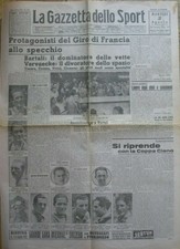 GINO BARTALI VINCE TOUR DE FRANCE SQUADRA ITALIA GAZZETTA DELLO SPORT 2/8/1938 