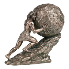Statua scultura Sisifo che